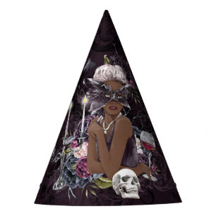 Gorro De Fiesta El vampiro   Moody Gothic Vampy Glam piel oscura