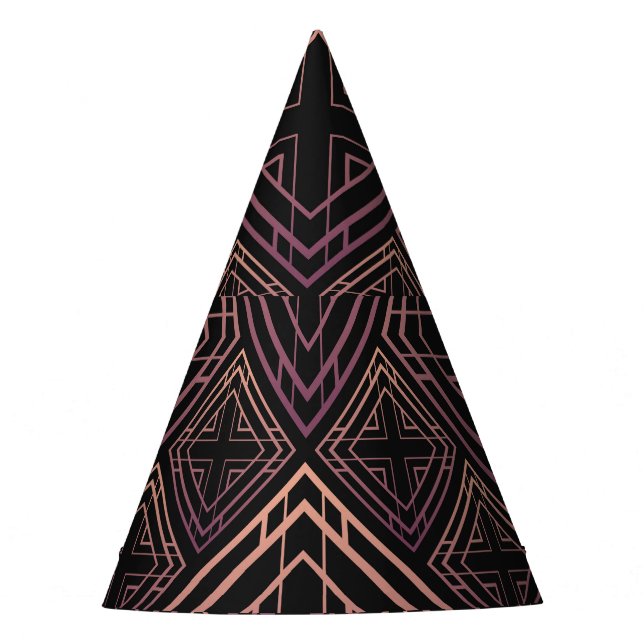 Gorro De Fiesta Elegancia Art Deco Black-Gold (Anverso)