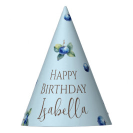 Gorro De Fiesta Elegante acuarela Sweet Blueberry Boy Cumpleaños