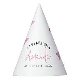 Gorro De Fiesta Elegante Coquette Rosa Bow Sweet 16 Cumpleaños