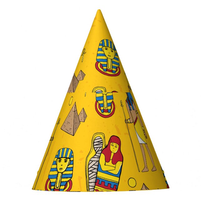 Gorro De Fiesta Elementos egipcios, Anubis, pirámides. (Anverso)