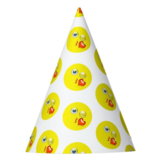 Gorro De Fiesta Emoji de amor Blow Kiss (Anverso)