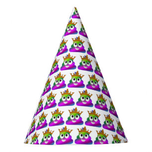 Gorro De Fiesta Emoji de la corona del arcoiris de la princesa