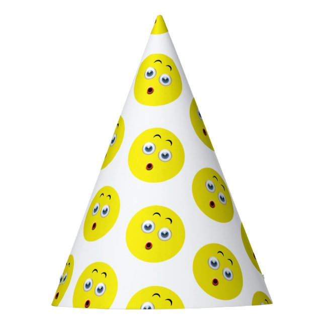 Gorro De Fiesta Emoji sorprendida (Anverso)
