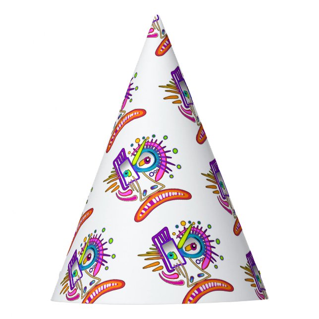 GORRO DE FIESTA EMOJI TRIBAL FROWNIE MEEMOGIE (Anverso)