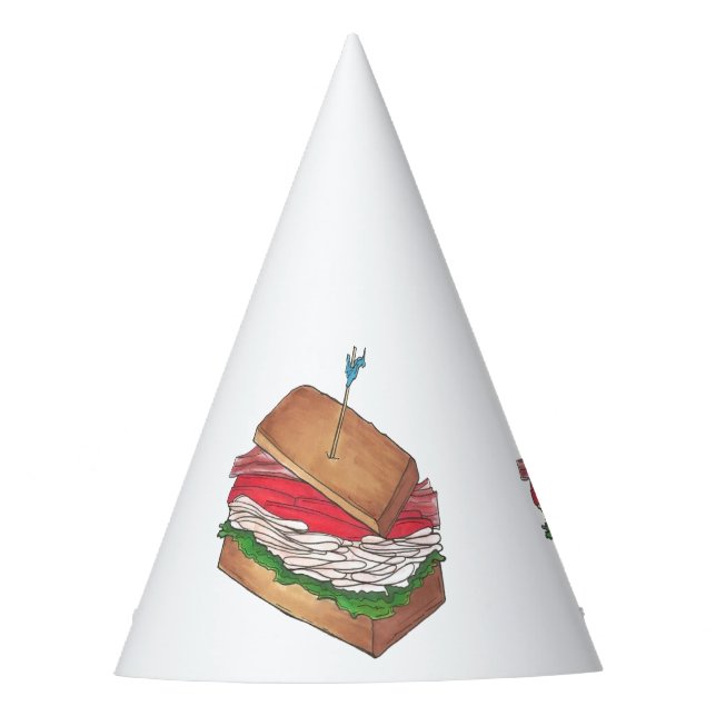 Gorro De Fiesta En Da Club Turkey Club Sandwich Funny Foodier Dine (Anverso)