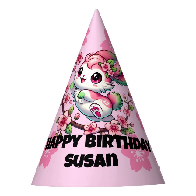 Gorro De Fiesta Encantador conejo de Sakura (Anverso)