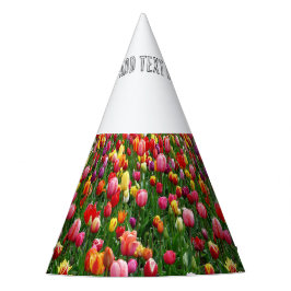 Gorro De Fiesta Encantador Jardín de Flores Agregar Texto Aquí Sum