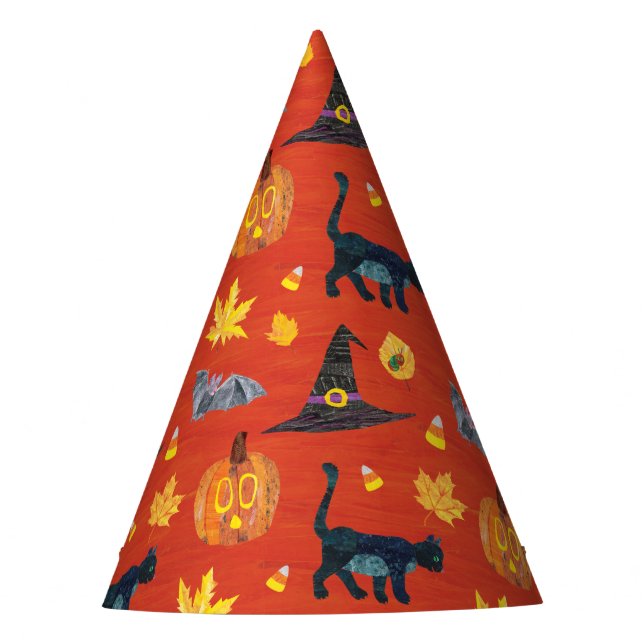 Gorro De Fiesta Eric Carle | Patrón de Halloween de oruga (Anverso)