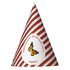 Gorro De Fiesta Es un tigre llano/Fiesta de mariposas reina africa