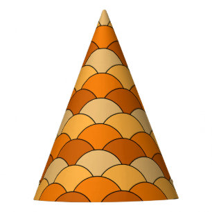 Gorro De Fiesta Escamas de dragón, abanicos, olas, Seigaiha, naran