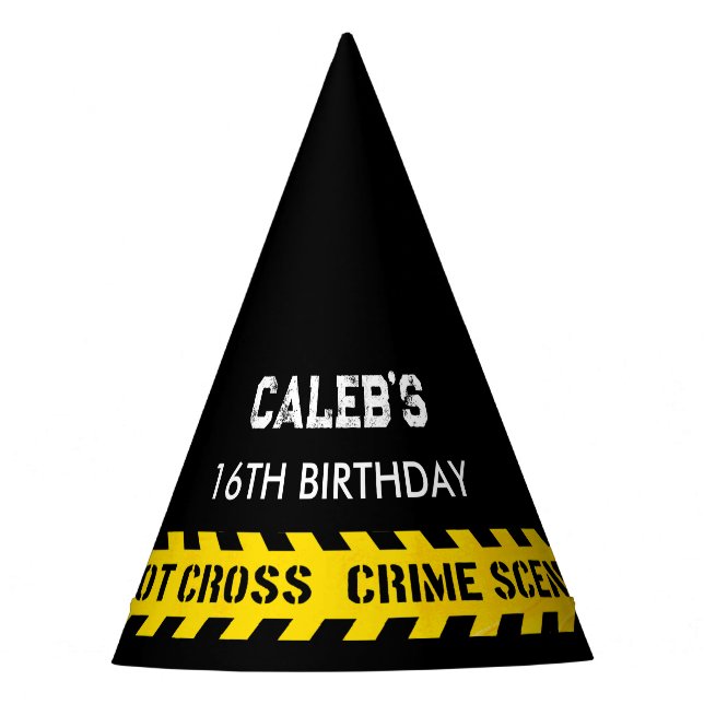 Gorro De Fiesta Escena del crimen No cruzar con cintas amarillas d (Anverso)