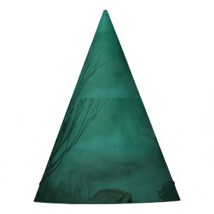 Gorro De Fiesta Escena lunar de cementerio abandonado