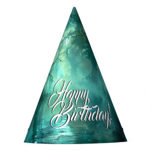 Gorro De Fiesta Espeluznante ciénaga verde feliz cumpleaños