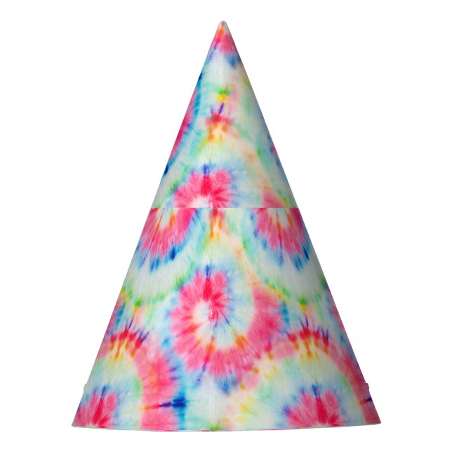 Gorro De Fiesta Espiral de tinte, arte acuarela. (Anverso)