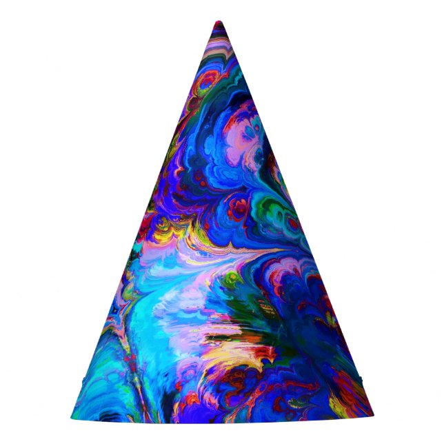 Gorro De Fiesta Esplandor moderno de pinturas de morado (Anverso)
