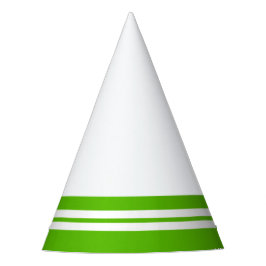 Gorro De Fiesta Esporádica Carreras Verde Brillante Rayo En Blanco