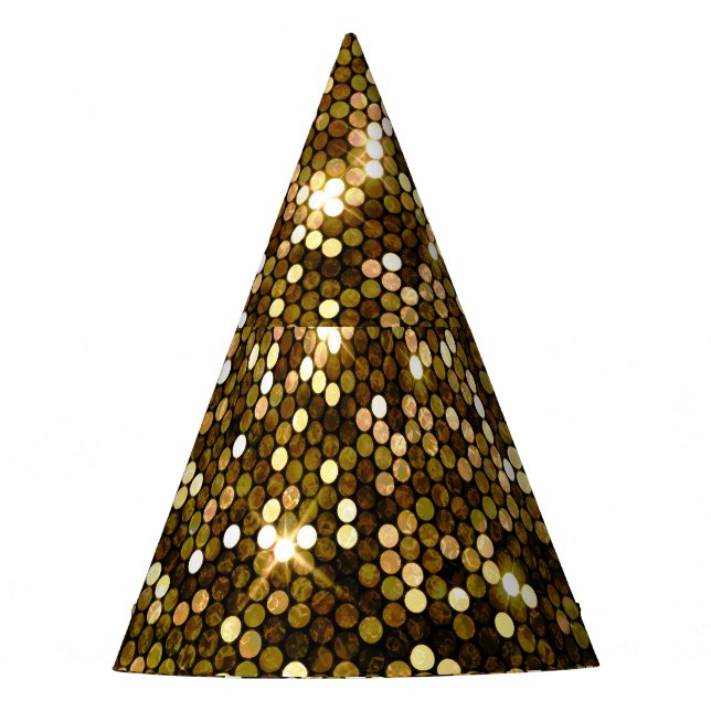Gorro De Fiesta Espuma de oro: fondo brillante. (Anverso)