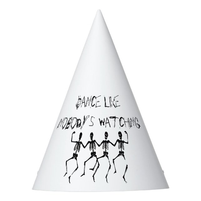 Gorro De Fiesta Esqueletos bailan como si nadie viera Halloween (Anverso)