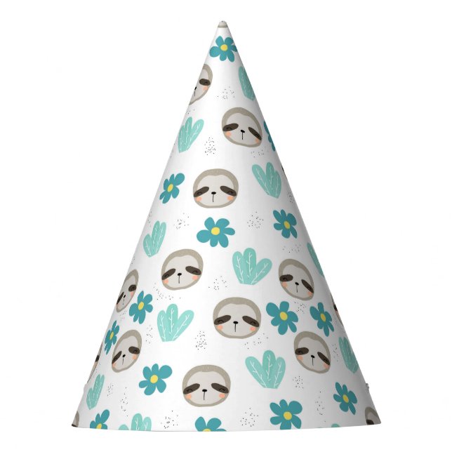 Gorro De Fiesta Estampado de flores dulce de la pereza (Anverso)