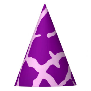 Gorro De Fiesta Estampado de girafa púrpura