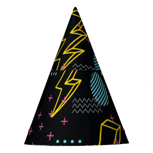 Gorro De Fiesta Estilo de los años 90: colorido patrón abstracto