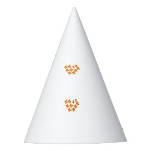 Gorro De Fiesta Estilo decorativo, Naranja torpe, rojo cornell