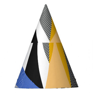 Gorro De Fiesta Estilo Memphis: Collage geométrico creativo.