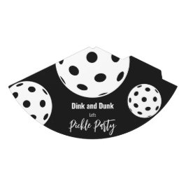 Gorro De Fiesta Estilo Retro Neon Black Themed Pickleball Cumpleañ