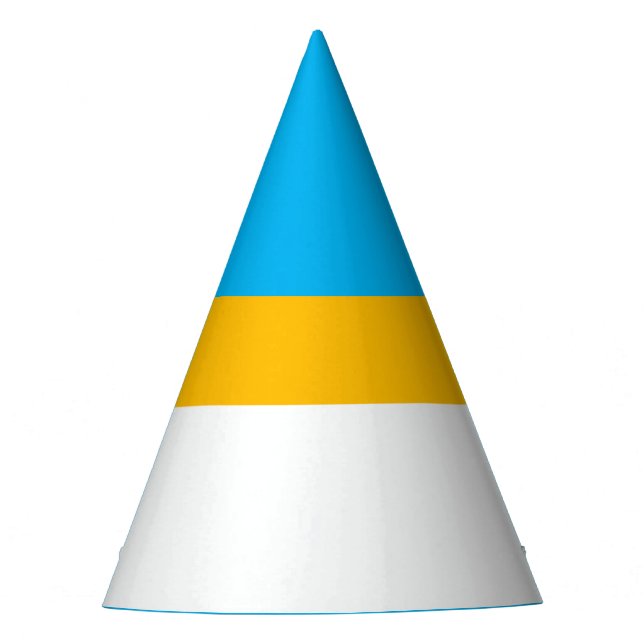 Gorro De Fiesta Estiloso blanco amarillo dorado cielo azul Top Str (Anverso)