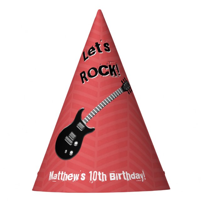 Gorro De Fiesta Estrella de rock de guitarra (Anverso)