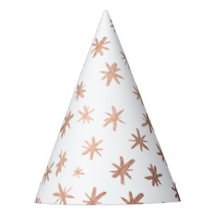Gorro De Fiesta Estrellas metálicas - cobre