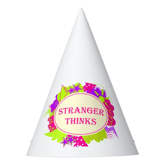 Gorro De Fiesta Extraño piensa cita al estilo de un programa de te (Anverso)