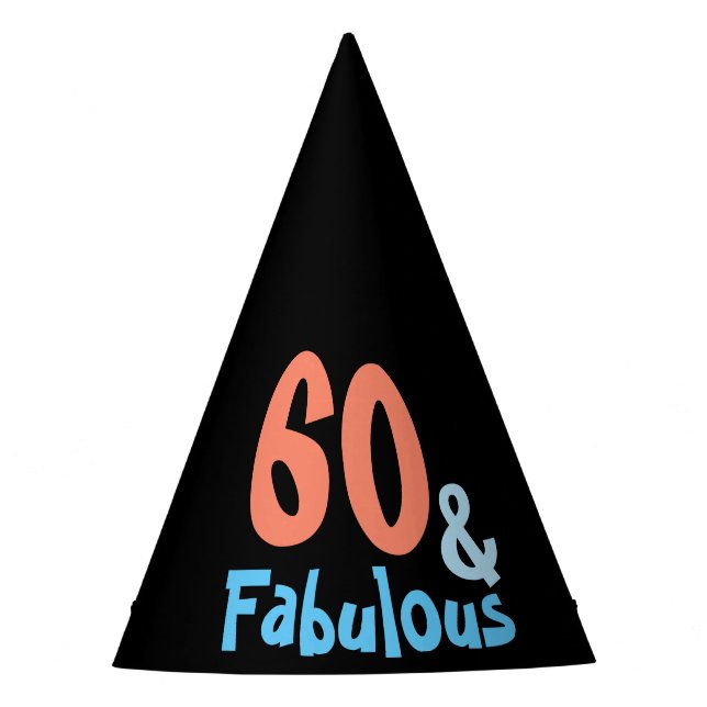 Gorro De Fiesta Fabulosa fiesta de cumpleaños negro (Anverso)