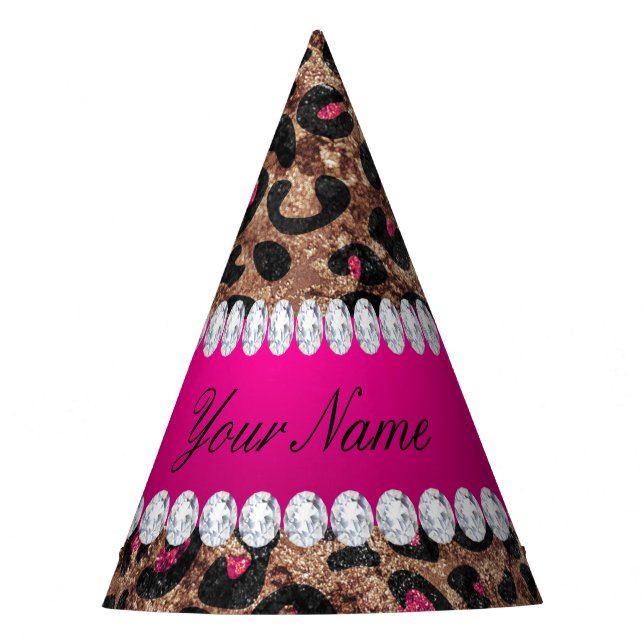 Gorro De Fiesta Falsas Relieve metalizado dorado y diamantes (Anverso)