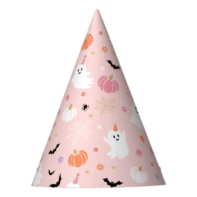 Gorro De Fiesta Fantasma rosa de Halloween (Anverso)