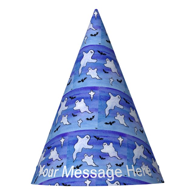 Gorro De Fiesta Fantasma y murciélagos (Anverso)