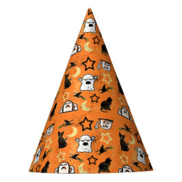 Gorro De Fiesta Fantasmas y gatos pintados