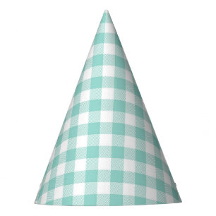Gorro De Fiesta Faye y Lauren Aqua Plaid