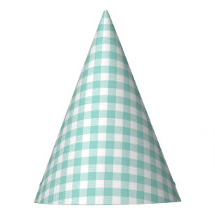 Gorro De Fiesta Faye y Lauren Aqua Plaid