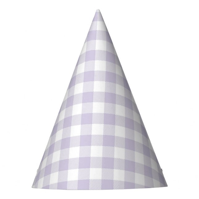 Gorro De Fiesta Faye y Lauren Pastel Purple Plaid (Anverso)