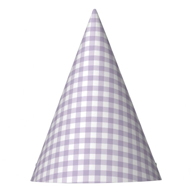 Gorro De Fiesta Faye y Lauren Purple Gingham (Anverso)