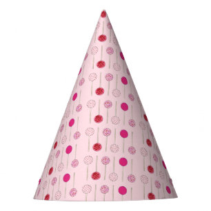 Gorro De Fiesta Felices Copas de Pastel de Pastel Rosa