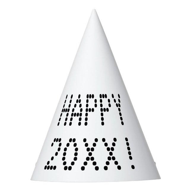 Gorro De Fiesta Feliz Año Nuevo número de personalizados blancos y (Anverso)