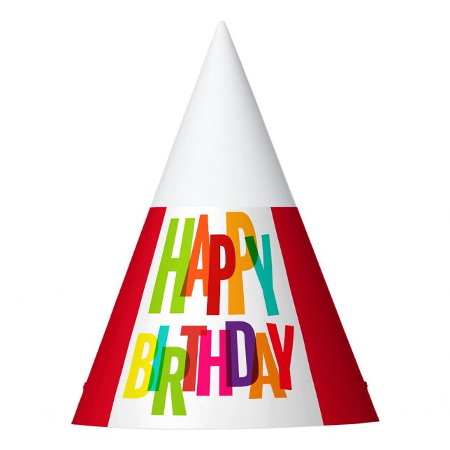 Gorro De Fiesta Feliz cumpleaños (Colorful Letters Birthday Hat!)