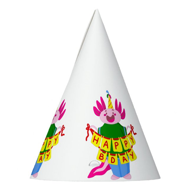 Gorro De Fiesta feliz cumpleaños Axolotl (Izquierda)