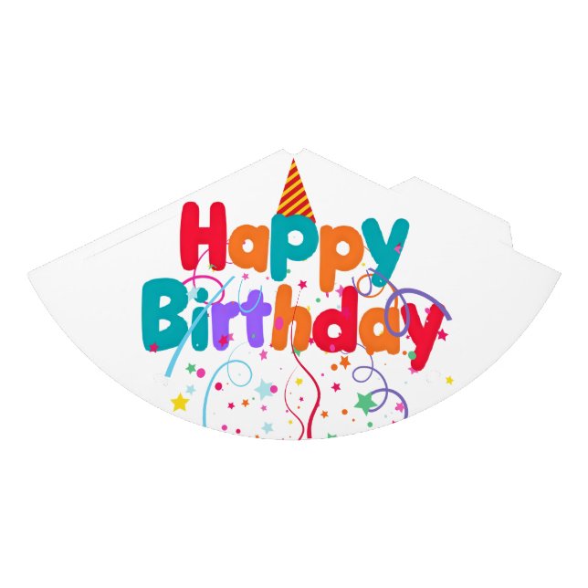 Gorro De Fiesta Feliz cumpleaños Confetti (Anverso)