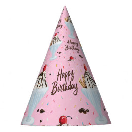 Gorro De Fiesta Feliz Cumpleaños Helado Sundae