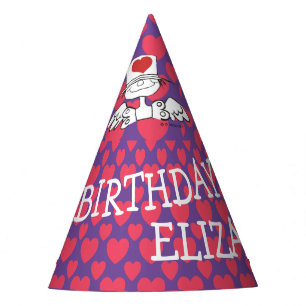 Gorro De Fiesta FELIZ CUMPLEAÑOS Púrpura "Hada cardíaca"© Personal