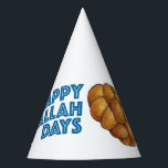 Gorro De Fiesta Feliz Día de Desafío Hanukkah Chanukah<br><div class="desc">Fiesta gorra presenta un original ilustracion de marcador de una hogaza de pan jalá trenzado, con HAPPY CHALLAH DAYS en una fuente divertida. ¡Genial por celebrar Hanukkah! ¿No ves lo que estás buscando? ¿Necesita ayuda con la personalización? Haga clic en "preguntar a este diseñador" para tener algo creado sólo para...</div>